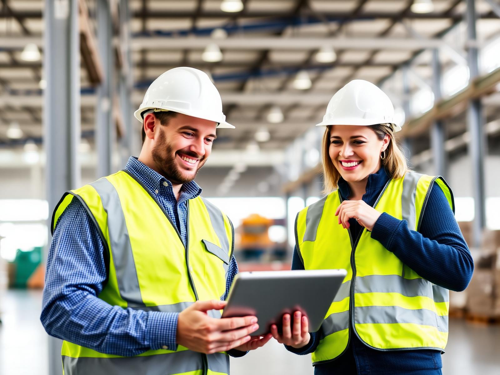 Industrial workforce in a modern logistics environment